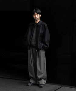 ssstein / シュタイン】MELTON OVERSIZED ZIP JACKET - BLACK | 公式