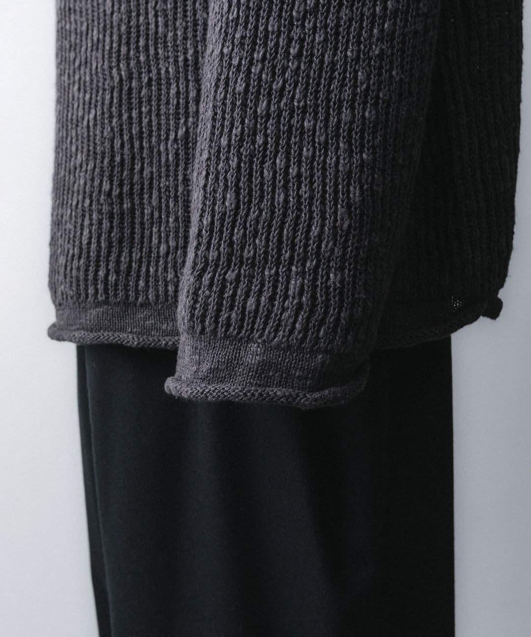 nakedgauge ネイキッドゲージのCOTTON LINEN LOOSE FIT SWEATERのCHARCOAL GRAY 公式通販サイトsession福岡セレクトショップ