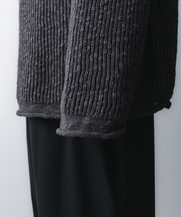 nakedgauge ネイキッドゲージのCOTTON LINEN LOOSE FIT SWEATERのCHARCOAL GRAY 公式通販サイトsession福岡セレクトショップ