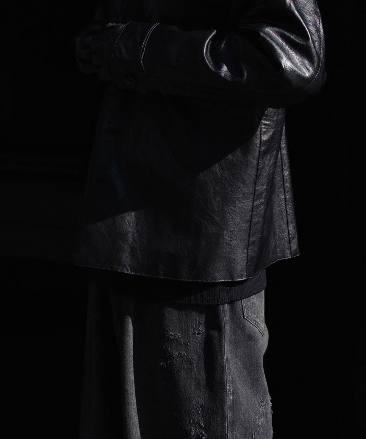 CODA コーダ BLACK SYNTHETIC LEATHER CUT OUT TIERED JACKETのBLACK 公式通販サイトsession福岡セレクトショップ