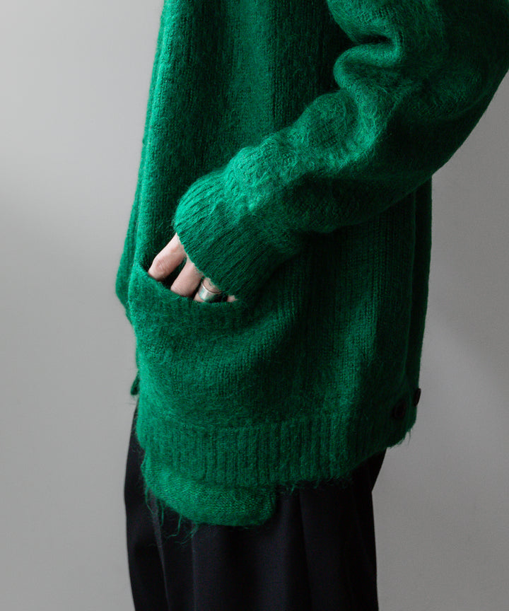 stein(シュタイン)の23AWコレクションKID MOHAIR KNIT CARDIGANのGREEN sessionセッション福岡セレクトショップ 公式通販サイト