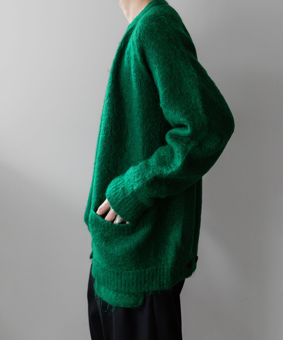 stein(シュタイン)の23AWコレクションKID MOHAIR KNIT CARDIGANのGREEN sessionセッション福岡セレクトショップ 公式通販サイト
