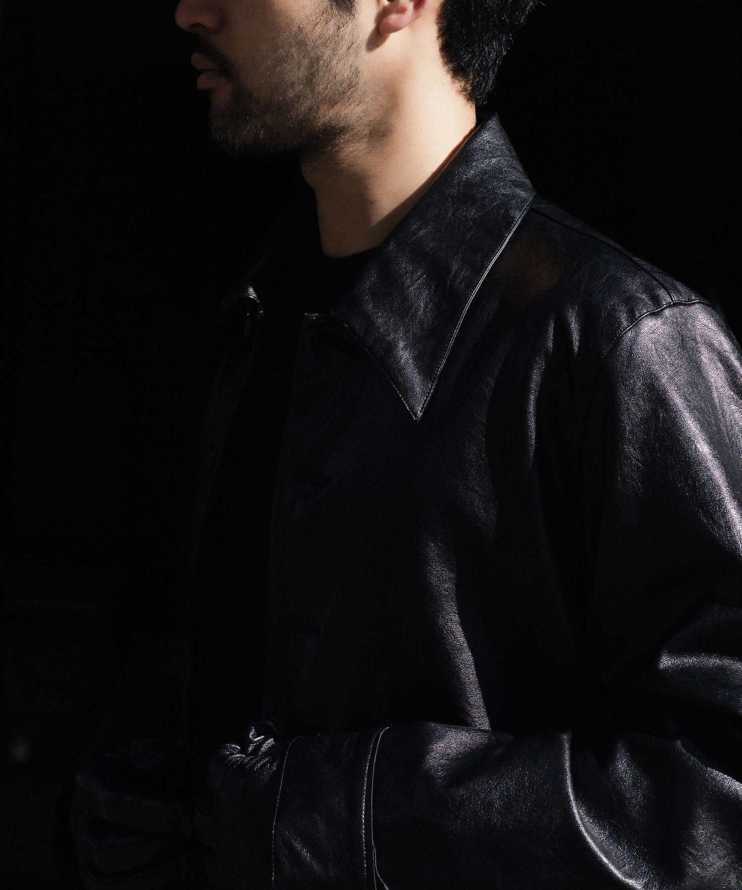 CODA コーダ BLACK SYNTHETIC LEATHER CUT OUT TIERED JACKETのBLACK 公式通販サイトsession福岡セレクトショップ