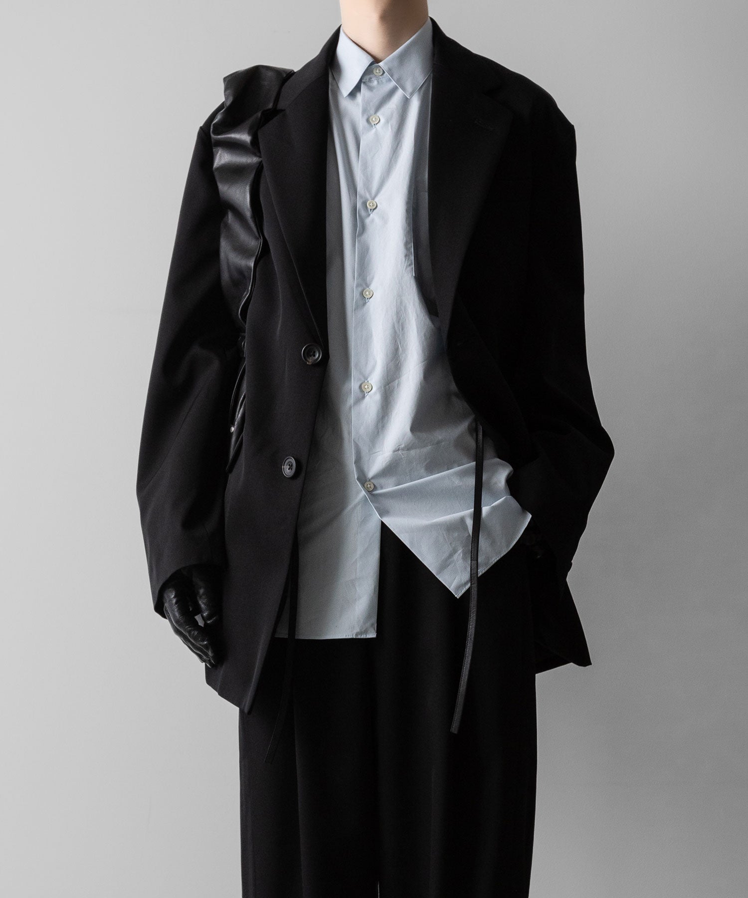 ssstein(シュタイン)のOVERSIZED REGULAR COLLAR SHIRT - OFF BLUEの公式通販サイトsession福岡セレクトショップ