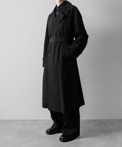 ssstein(シュタイン)のWINDPROOF NYLON DOUBLE BREASTED COAT - BLACK 公式通販サイトsession福岡セレクトショップ