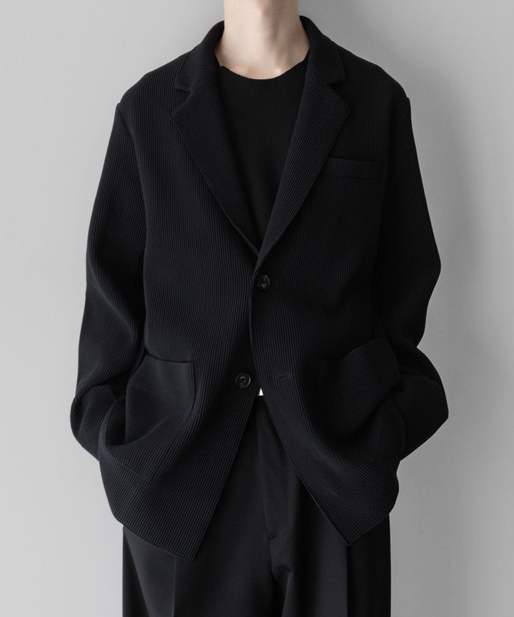 【stein】ssstein シュタインのOVERSIZED GRADATION PLEATS JACKETのBLACK　 公式通販サイトsession福岡セレクトショップ
