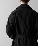 画像をギャラリービューアに読み込む, ssstein(シュタイン)のWINDPROOF NYLON DOUBLE BREASTED COAT - BLACK 公式通販サイトsession福岡セレクトショップ
