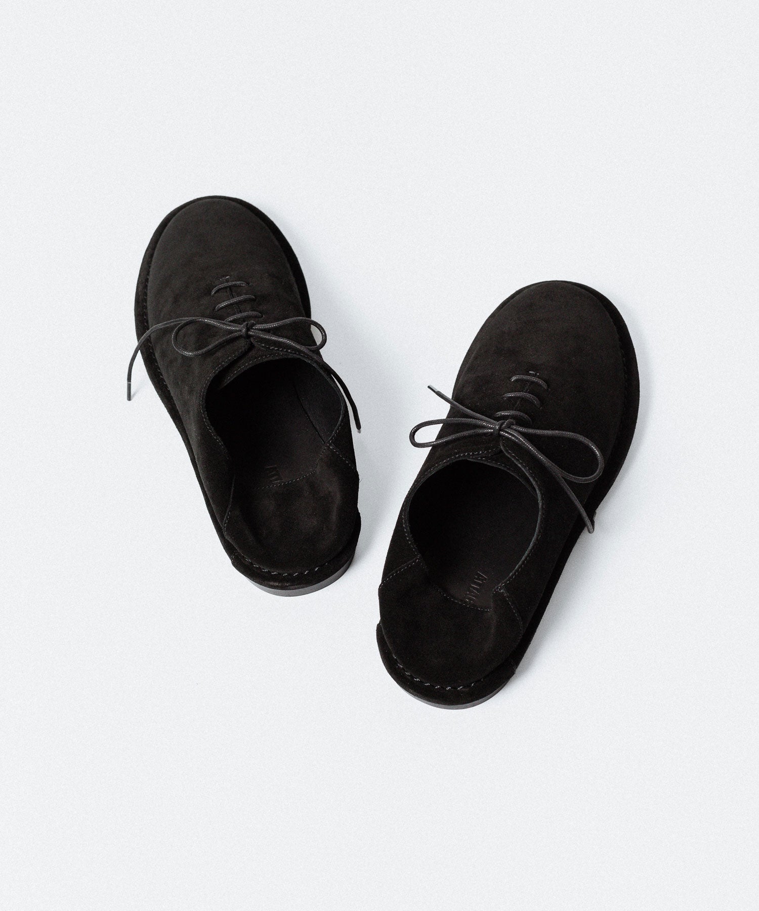 ATTACHMENT アタッチメントのCOW LEATHER SUEDE BABOUCHE - BLACKの公式通販サイトsession福岡セレクトショップ