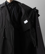 画像をギャラリービューアに読み込む, ssstein(シュタイン)のWINDPROOF NYLON DOUBLE BREASTED COAT - BLACK 公式通販サイトsession福岡セレクトショップ
