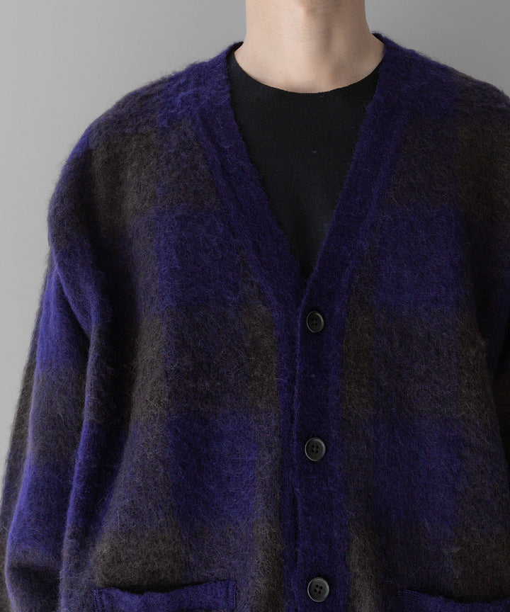 stein(シュタイン)のCOLOR COMBINATION MOHAIR CARDIGANのBLOCK CHECK 公式通販サイトsession福岡セレクトショップ