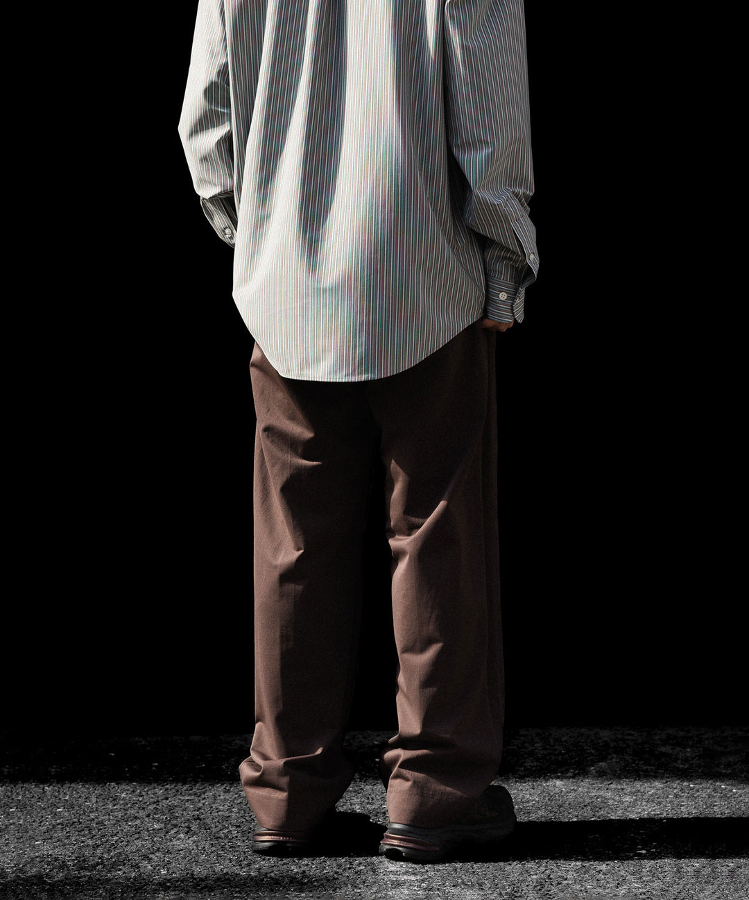 KANEMASA PHIL. カネマサフィルの36G NYLON TUCK EASY PANTSのBROWN DYE 公式通販サイトsession福岡セレクトショップ