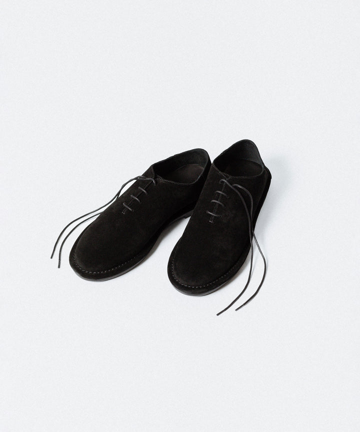 ATTACHMENT アタッチメントのCOW LEATHER SUEDE BABOUCHE - BLACKの公式通販サイトsession福岡セレクトショップ