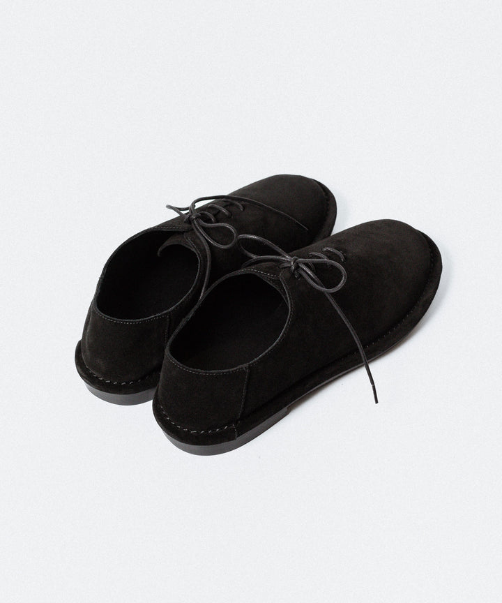 ATTACHMENT アタッチメントのCOW LEATHER SUEDE BABOUCHE - BLACKの公式通販サイトsession福岡セレクトショップ