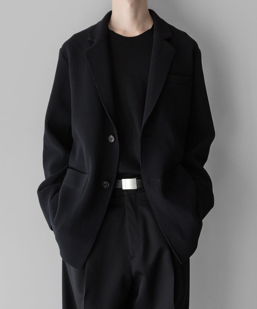 OVERSIZED GRADATION PLEATS JACKET　Black stein / シュタイン】OVERSIZED GRADATION PLEATS JACKET - BLACK