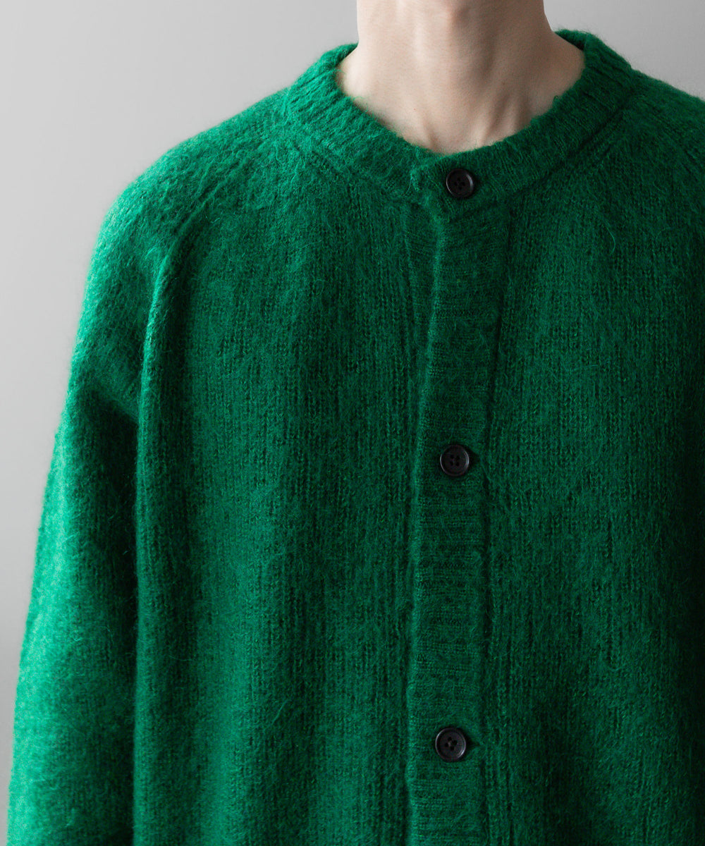 stein(シュタイン)の23AWコレクションKID MOHAIR KNIT CARDIGANのGREEN sessionセッション福岡セレクトショップ 公式通販サイト
