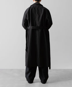 ssstein(シュタイン)のWINDPROOF NYLON DOUBLE BREASTED COAT - BLACK 公式通販サイトsession福岡セレクトショップ