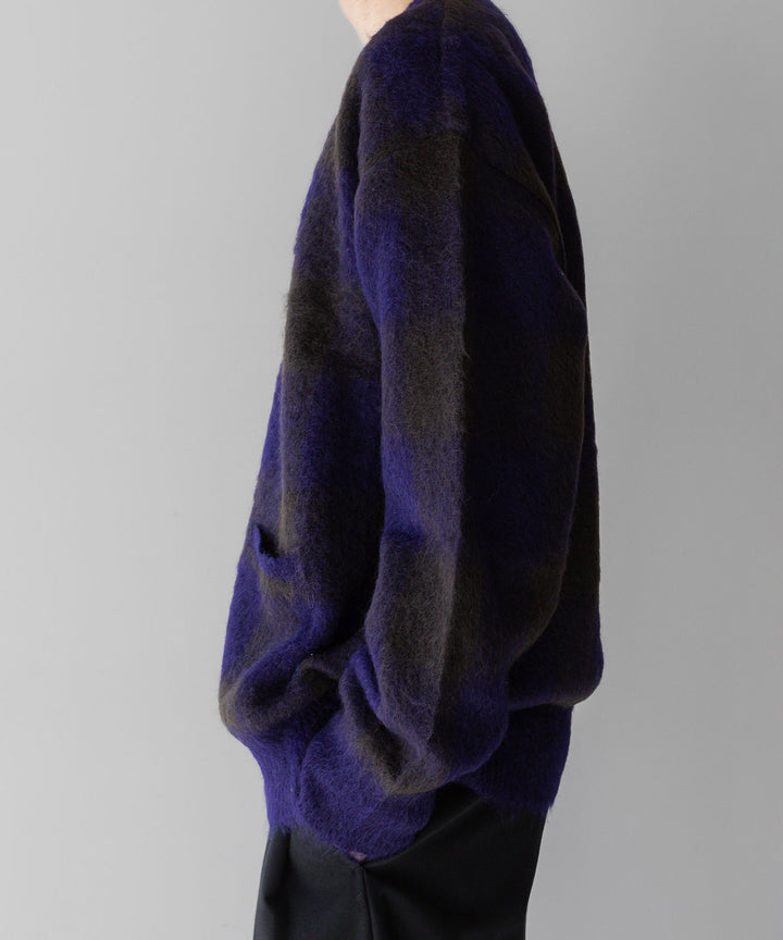 stein(シュタイン)のCOLOR COMBINATION MOHAIR CARDIGANのBLOCK CHECK 公式通販サイトsession福岡セレクトショップ