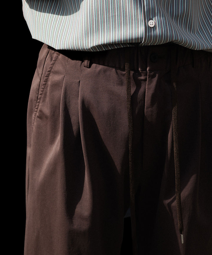 KANEMASA PHIL. カネマサフィルの36G NYLON TUCK EASY PANTSのBROWN DYE 公式通販サイトsession福岡セレクトショップ