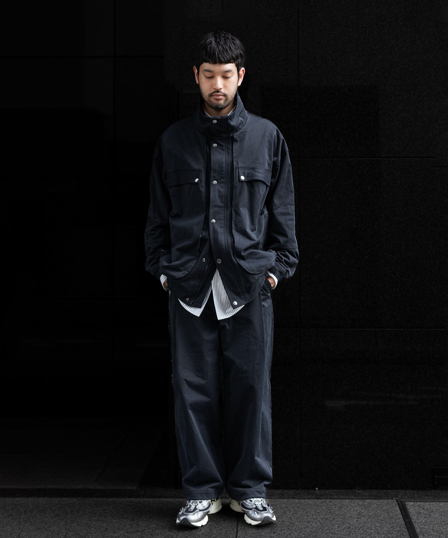 KANEMASA PHIL.-カネマサフィルの36G ECONYL SOLID TECH BLOUSONのBLACK公式通販サイトsession福岡セレクトショップ