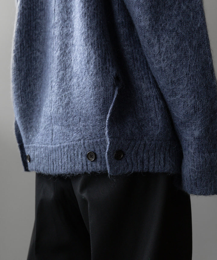 stein(シュタイン)の23AWコレクションKID MOHAIR KNIT CARDIGANのBLUE GREY