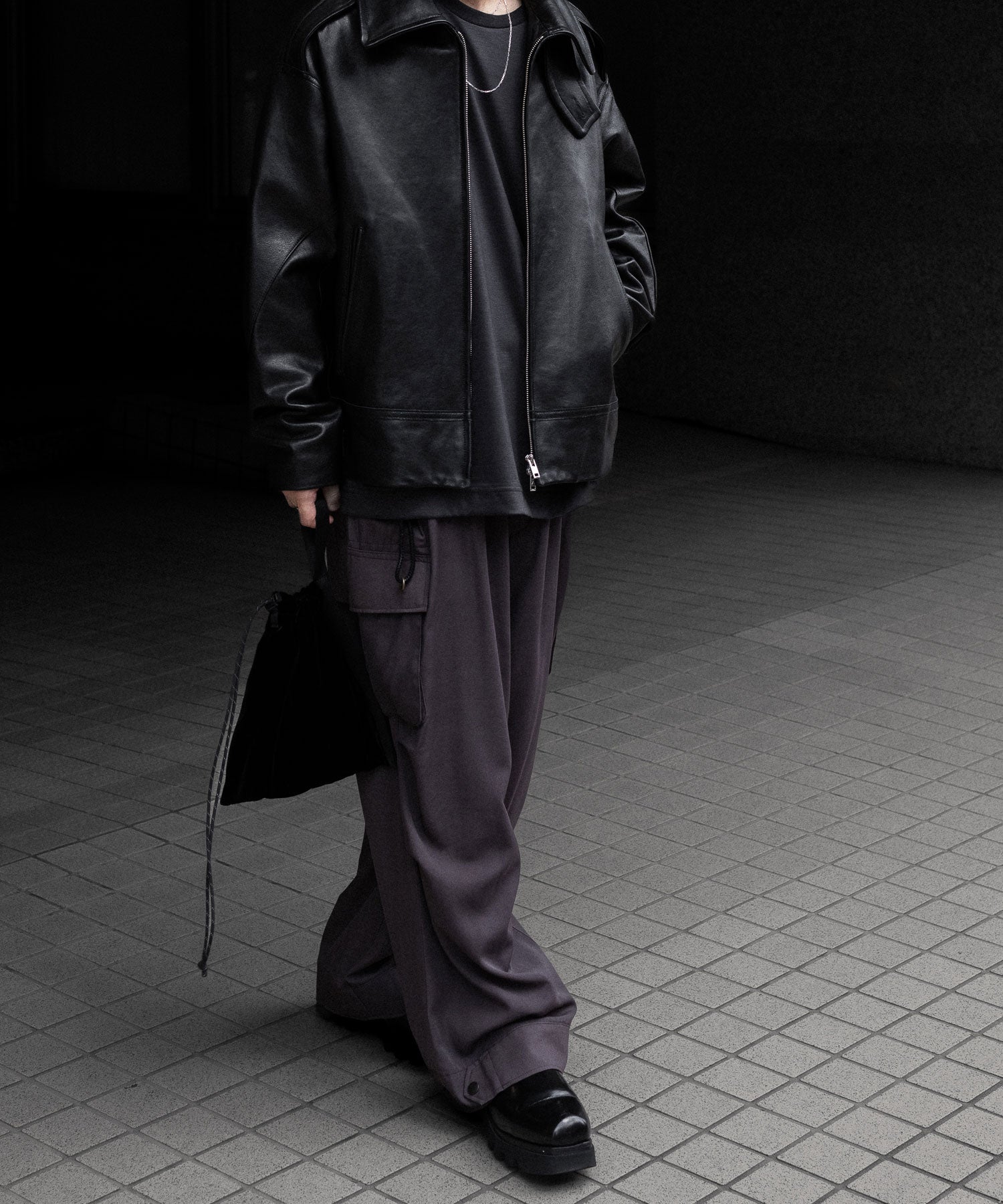 【ANTHEM A】PIGMENT AND DYE NO-BRAINER CARGO PANTS - DUSTY BROWN