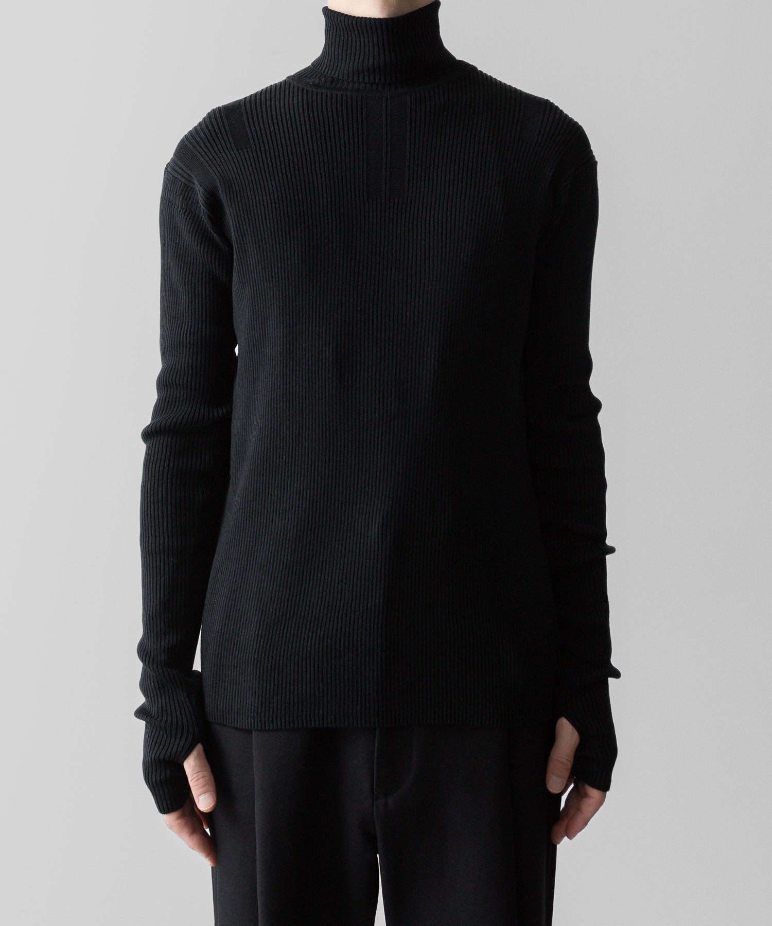 SUBLATIONS サブレーションズのTURTLENECK RIB KNIT - BLACKの公式通販サイトsession福岡セレクトショップ