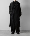【ssstein】WINDPROOF NYLON DOUBLE BREASTED COAT - BLACK