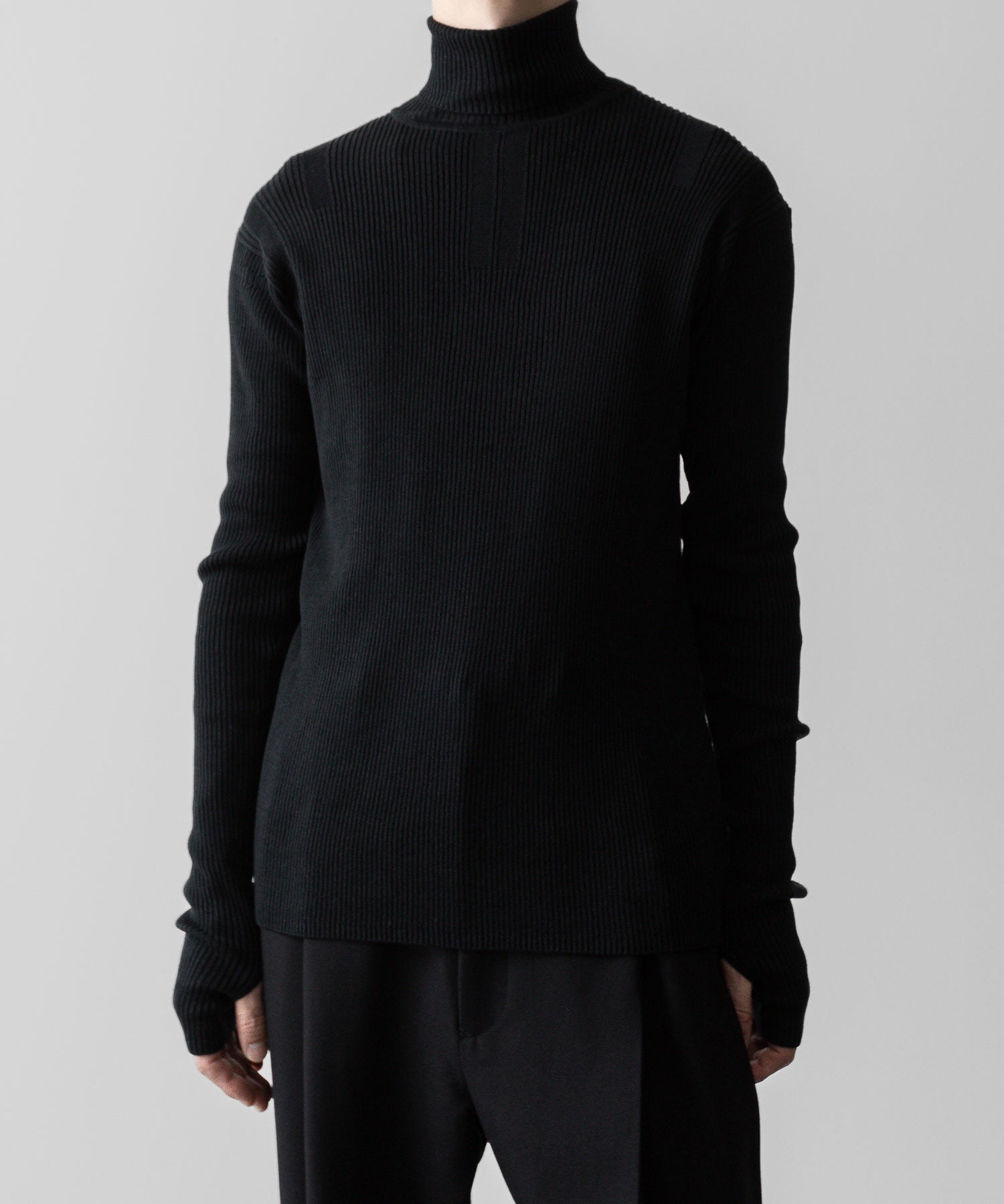 SUBLATIONS サブレーションズのTURTLENECK RIB KNIT - BLACKの公式通販サイトsession福岡セレクトショップ