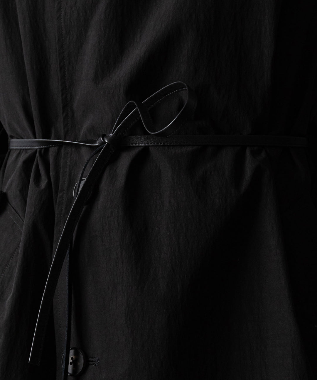 ssstein(シュタイン)のWINDPROOF NYLON DOUBLE BREASTED COAT - BLACK 公式通販サイトsession福岡セレクトショップ