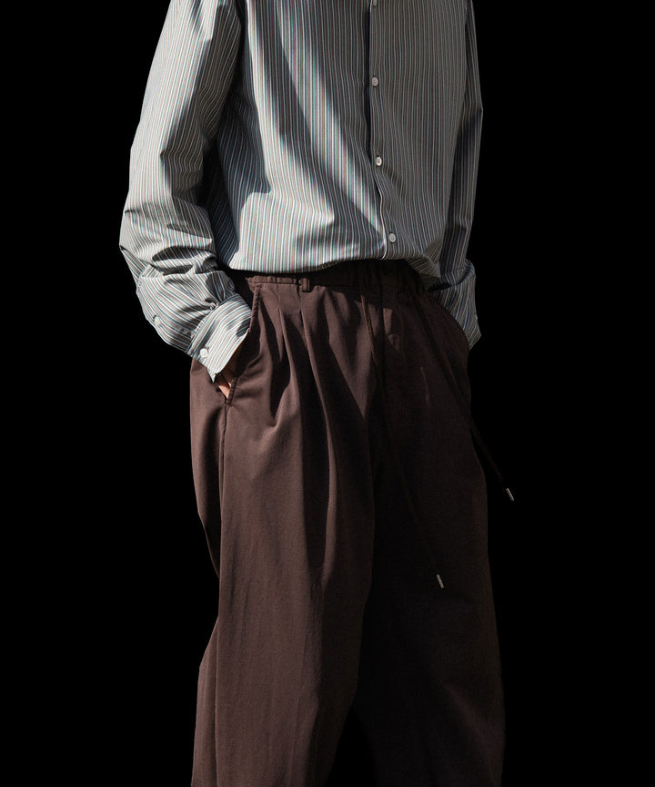 KANEMASA PHIL. カネマサフィルの36G NYLON TUCK EASY PANTSのBROWN DYE 公式通販サイトsession福岡セレクトショップ