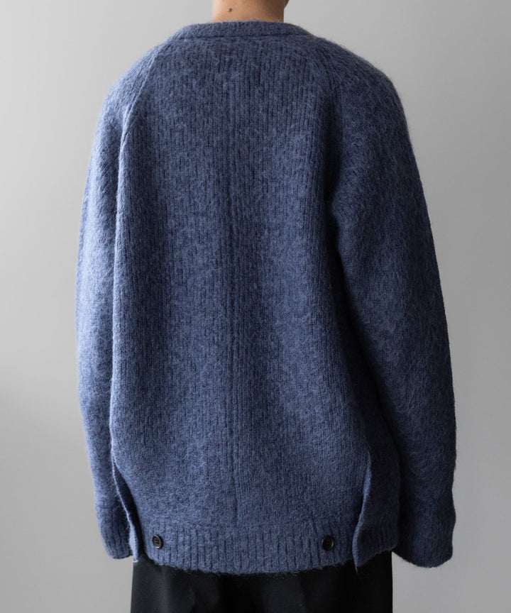 stein(シュタイン)の23AWコレクションKID MOHAIR KNIT CARDIGANのBLUE GREY