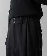 画像をギャラリービューアに読み込む, SUBLATIONS サブレーションズのHEAVY WOOL GABARDINE FLARE EASY TROUSERS - BLACKの公式通販サイトsession福岡セレクトショップ
