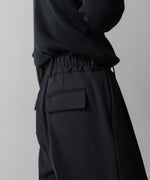 画像をギャラリービューアに読み込む, SUBLATIONS サブレーションズのHEAVY WOOL GABARDINE FLARE EASY TROUSERS - BLACKの公式通販サイトsession福岡セレクトショップ
