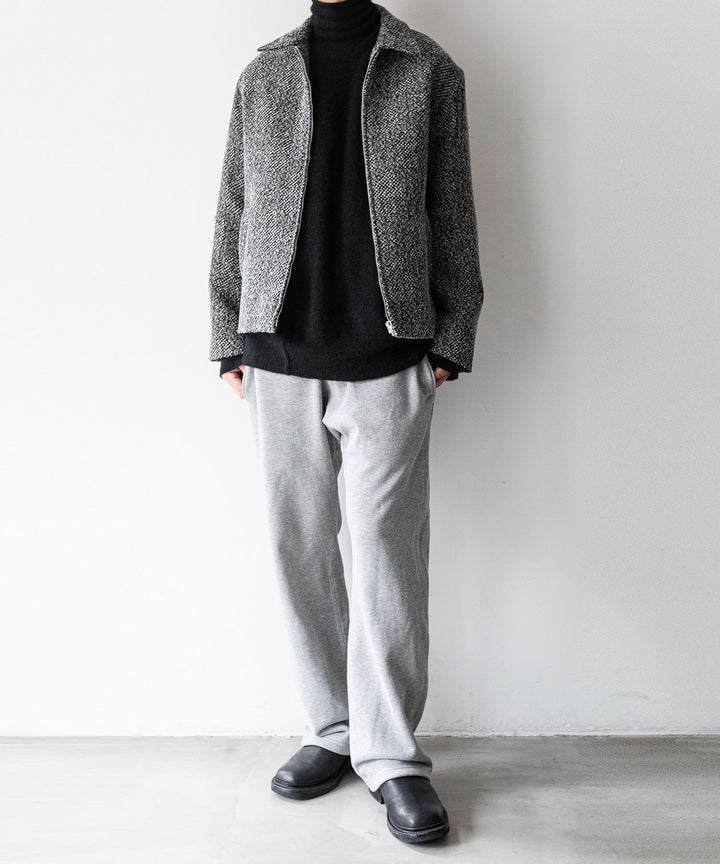 【INTÉRIM】LIMITED BIG DOT DONEGAL HARRINGTON JACKET - GRAY DOTS