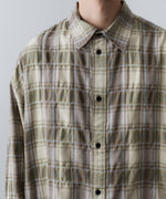 画像をギャラリービューアに読み込む, 【CODA】YELLOW BROWN CHECKED WASHED THRASHED STRUCTURED SHIRT - YELLOW BROWN CHECK
