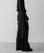 画像をギャラリービューアに読み込む, SUBLATIONS サブレーションズのHEAVY WOOL GABARDINE FLARE EASY TROUSERS - BLACKの公式通販サイトsession福岡セレクトショップ
