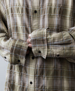 画像をギャラリービューアに読み込む, 【CODA】YELLOW BROWN CHECKED WASHED THRASHED STRUCTURED SHIRT - YELLOW BROWN CHECK

