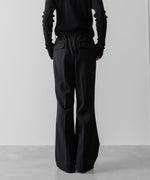 画像をギャラリービューアに読み込む, SUBLATIONS サブレーションズのHEAVY WOOL GABARDINE FLARE EASY TROUSERS - BLACKの公式通販サイトsession福岡セレクトショップ
