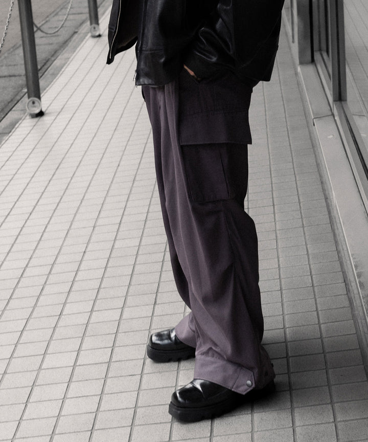 【ANTHEM A】PIGMENT AND DYE NO-BRAINER CARGO PANTS - DUSTY BROWN