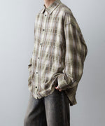 画像をギャラリービューアに読み込む, 【CODA】YELLOW BROWN CHECKED WASHED THRASHED STRUCTURED SHIRT - YELLOW BROWN CHECK
