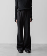 画像をギャラリービューアに読み込む, SUBLATIONS サブレーションズのHEAVY WOOL GABARDINE FLARE EASY TROUSERS - BLACKの公式通販サイトsession福岡セレクトショップ
