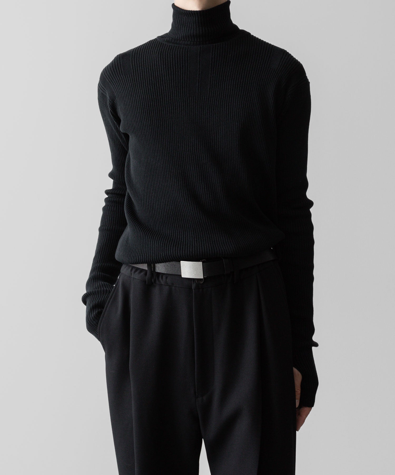 SUBLATIONS サブレーションズのTURTLENECK RIB KNIT - BLACKの公式通販サイトsession福岡セレクトショップ