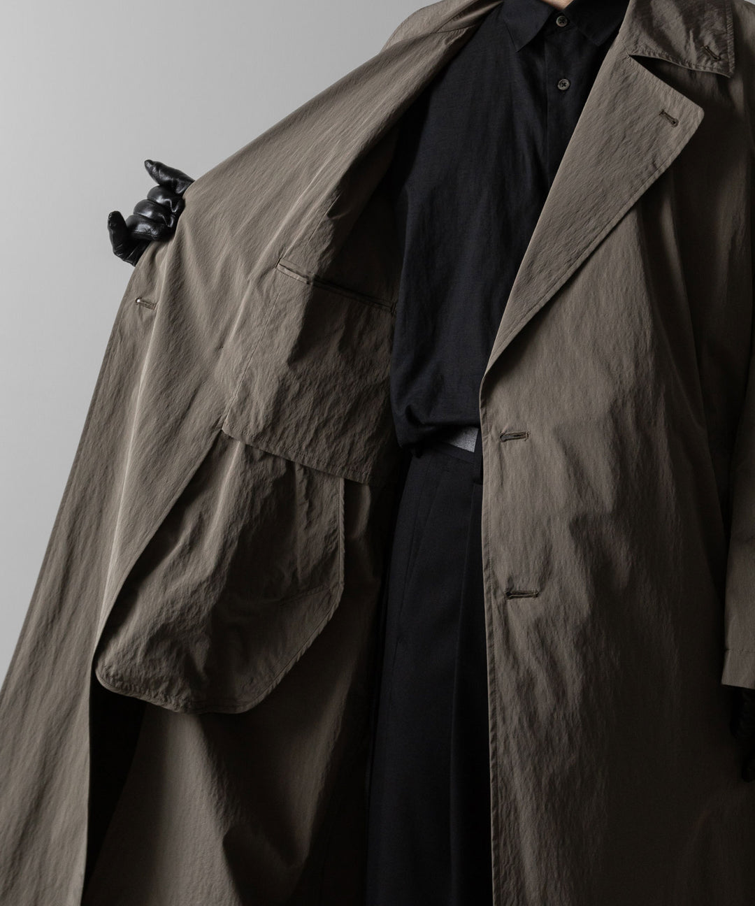 ssstein(シュタイン)のWINDPROOF NYLON DOUBLE BREASTED COAT - TAUPE 公式通販サイトsession福岡セレクトショップ
