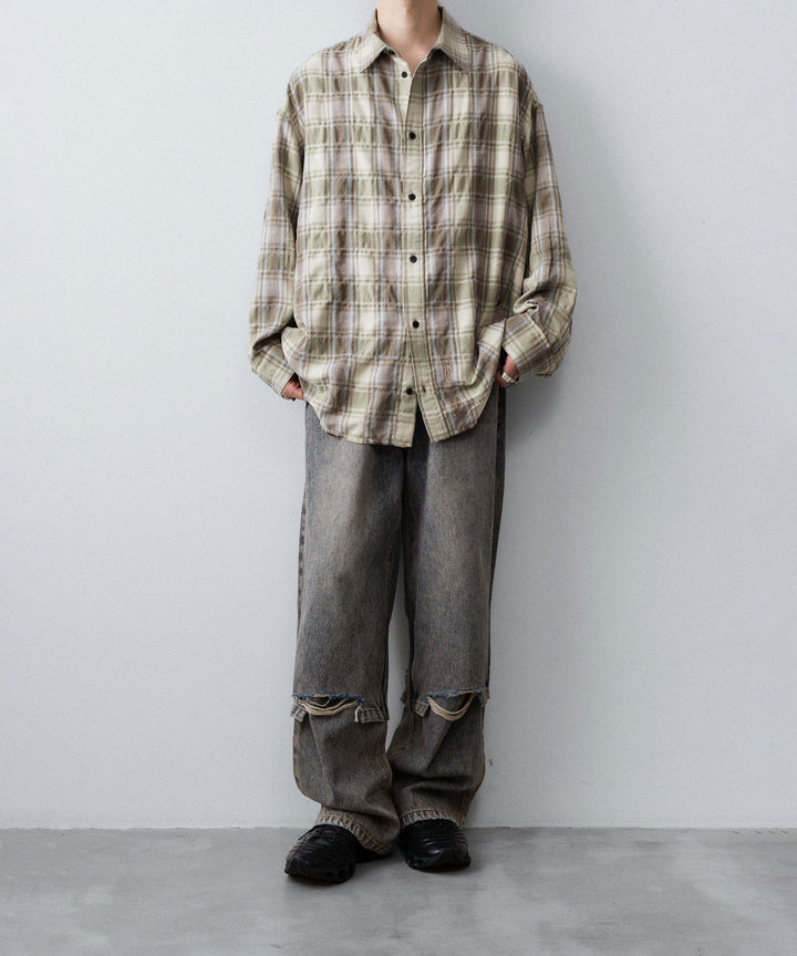 CODA コーダ GREY ACID WASH LAYERED HYBRID JEANSのGREY ACID WASH 公式通販サイトsession福岡セレクトショップ