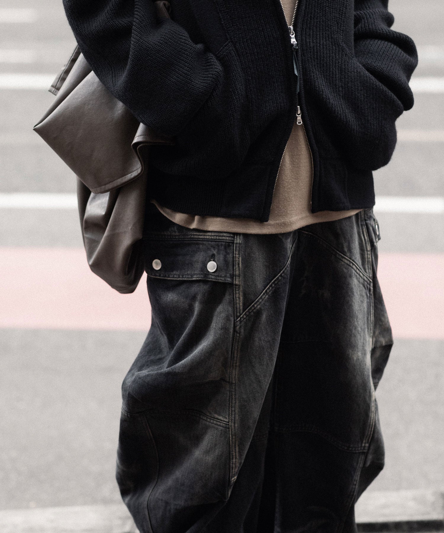 SUBLATIONS サブレーションズのDENIM BANANA CUTTING PANTSのUSED BLACK 公式通販サイトsession福岡セレクトショップ