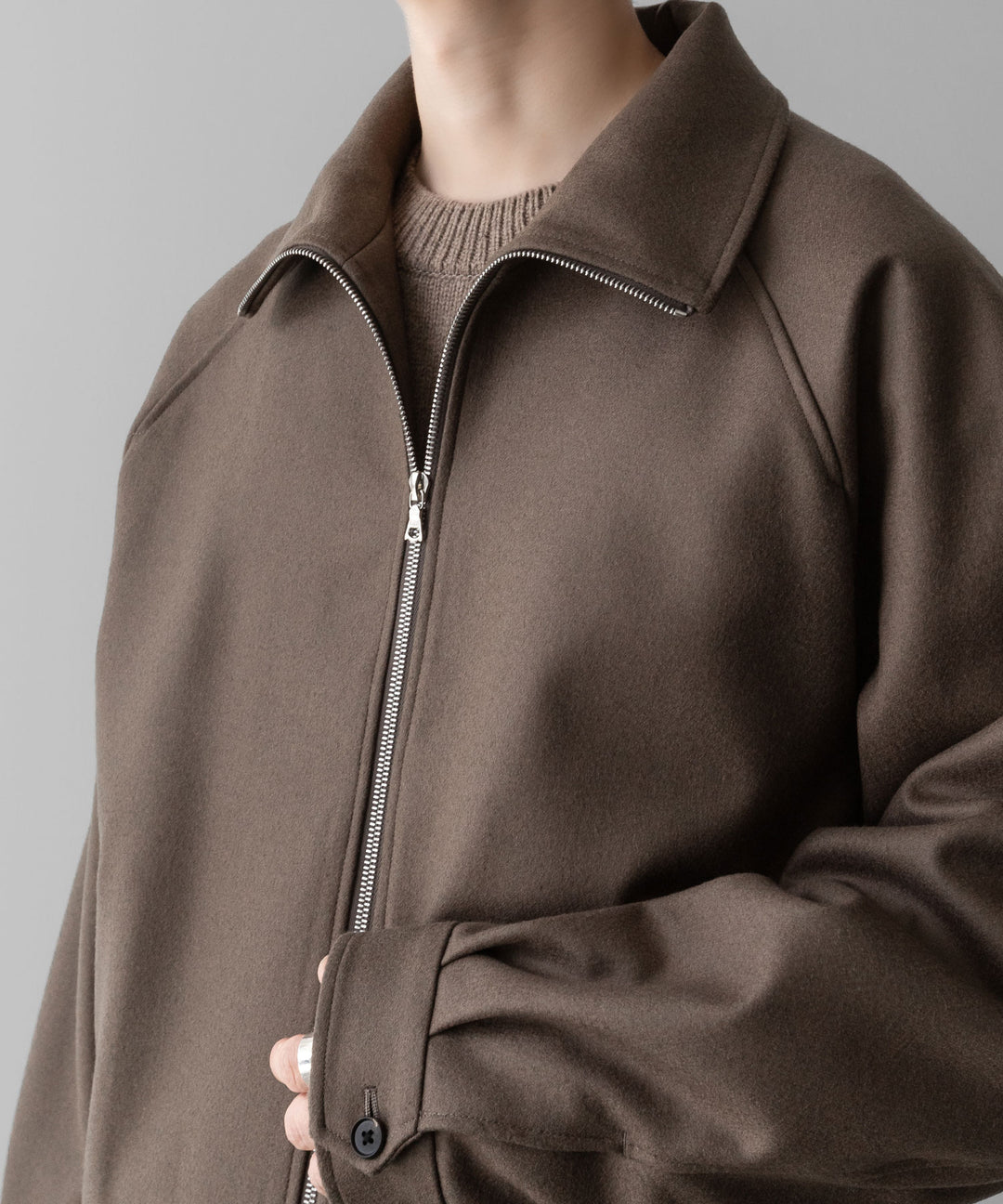 ssstein(シュタイン)の24AWコレクション MELTON ZIP UP BLOUSON - DARK GREIGE 公式通販サイトsession福岡セレクトショップ