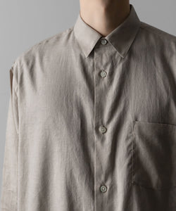 ssstein(シュタイン)のC/SI TWILL OVERSIZED REGULAR COLLAR SHIRT - GREIGEの公式通販サイトsession福岡セレクトショップ