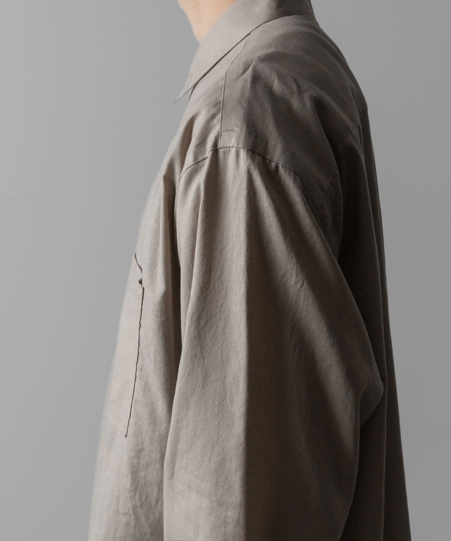 ssstein(シュタイン)のC/SI TWILL OVERSIZED REGULAR COLLAR SHIRT - GREIGEの公式通販サイトsession福岡セレクトショップ