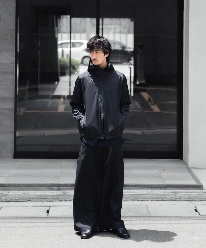 【OPPOSE DUALITY】SHORT PARKA 3L NYLON - BLACK