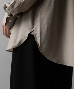 ssstein(シュタイン)のC/SI TWILL OVERSIZED REGULAR COLLAR SHIRT - GREIGEの公式通販サイトsession福岡セレクトショップ